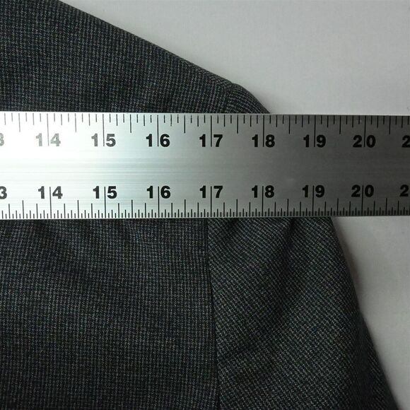 Altamonda 40R Gray Check Double Breasted Peak Lapel Mens Suit Jacket Sport Coat - Picture 10 of 12